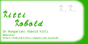 kitti kobold business card